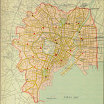 Tokyo Before the Earthquake<br>Map illustrating the City of Tokyo's 15 administrative wards in 1923<br>Source: <i>The Reconstruction of Tokyo</i>, 1933
