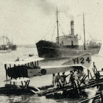 Ships entering Shibaura laden with supplies for relief of the victims.<br>Source: Home Office, <i>The Great Earthquake of 1923 in Japan</i>, 1926