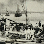 Sailors landing Food Stuffs at Shibaura.<br>Source: Home Office, <i>The Great Earthquake of 1923 in Japan</i>, 1926