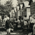 The refugees' colony at Hibiya Park (first ten group sheds erected soon after the disaster)<br>Source: Home Office, <i>The Great Earthquake of 1923 in Japan</i>, 1926