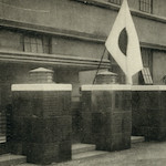 正門<br>Front entrance of Takechō Primary School, Shitaya<br>Source: 東京市竹町小学校 復興校舎落成記念写真帳, 1929