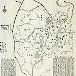 東京市公園配置圖<br>Map illlustrating distribution of 51 small parks attached to primary schools in the City of Tokyo<br>Source: 東京市教育復興誌, 1930