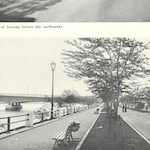 Before and after photographs of the Sumida Riverside park<br>Source: <i>The Reconstruction of Tokyo</i>, 1933