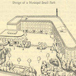 Design of a municipal small park attached to a reconstructed primary school<br>Source: <i>The Reconstruction of Tokyo</i>, 1933