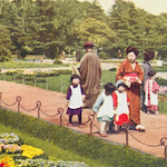 （大東京）日比谷公園の美しい花園<br>The Hibiya Park<br>Source: Postcard