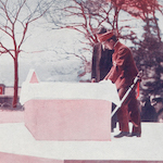 (復興祭御巡幸記念) 上野公園より御展望中の大元帥殿下<br>The emperor admires the view from Ueno Park<br>Source: Postcard, 1930